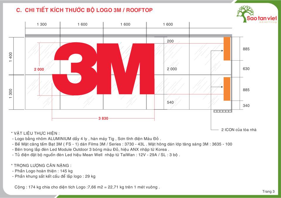 Bang ve thi cong Logo 3M 1