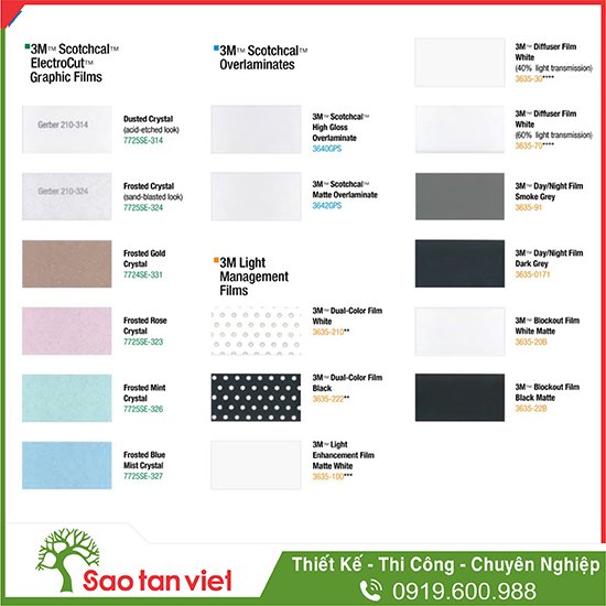 Decal 3M-Graphic film-Catalogue Series 3630