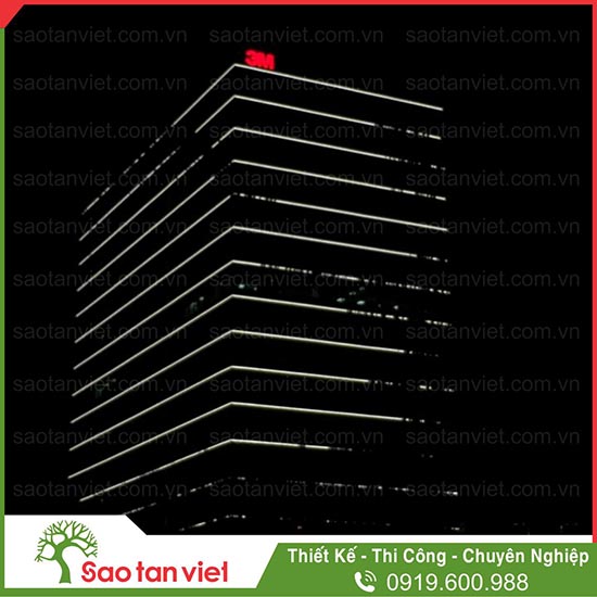 logo 3M chữ nhôm sơn tĩnh điện mắt mica