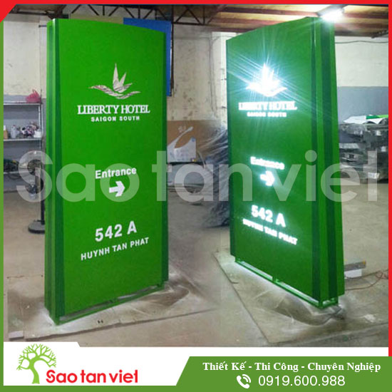 bien vay aluminium 2 mắt đèn led phát sáng