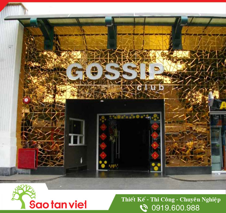 chữ inox mạ vàng hộp nổi đèn led gossip2
