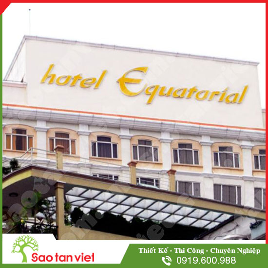 chữ mica mặt dán decal 3m equa hotel