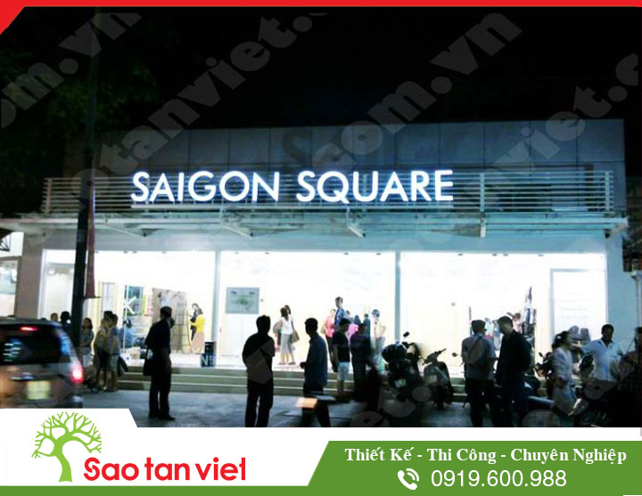 rooftop sign chữ inox đèn neon