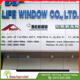 Bảng Alu - Chữ Inox Mặt Mica Đèn Led