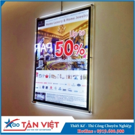 Biển Mica 2 lớp - đèn Led dây phát sáng