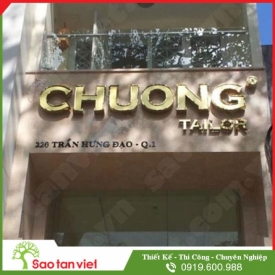 Chữ inox vàng - Đèn Led dạ sáng (Nhà May CHƯƠNG)