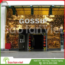 Chữ Inox Vàng Làm Hộp Nổi - Đèn Led (Gossip)