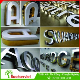 chữ inox - chữ nổi 3D - chữ mica - chữ nổi có đèn