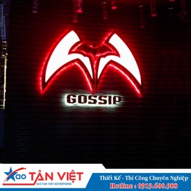 Logo Inox Vàng - Neon Sign Dạ Sáng (Gossip)