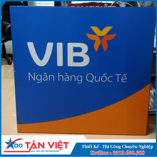 Hộp đèn Vẫy 2 mặt -- Decal 3M (VIBbank)